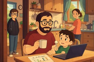 Tati, de ce te duci la muncă?” … sau, cum m-a trimis copilul la produs.